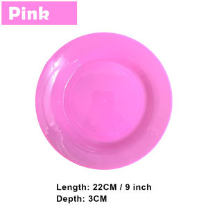 12pcs/Dozen Plastic Round Plate 9inch Manipis Plate Reusable plates picnic plates cutlery