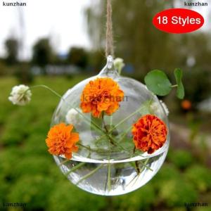 [COD] kunzhan Hanging Transparent Ball Flower Planter Vase Terrarium Landscape Container