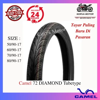 Norva Motor Camel Tyre Cm72 Tubetype Camel Racing Diamond 50/90-17 60/90-17 70/90-17 80/90-17 Maxxis Diamond Tayar Camel