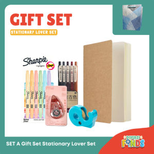 Christmas Special Gift Set Packs - STATIONERY LOVER - Set A - with FREE Card and Paper Bag