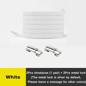 1 Pair Elastic Shoelaces Without Tie Lazy Shoes Laces For Sneakers Metal Lock Reticulated Weaving No Tie Shoelace rubber band