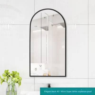 Nordic bathroom mirror bathroom mirror hanging wall bathroom bathroom mirror arch makeup mirror dressing mirror wall hanging