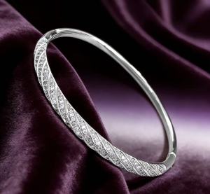 Vòng tay xoắn đính kim cương sang trọng dành cho nữ 18K Vòng tay zircon mạ vàng hình xoắn ốc thiên hà