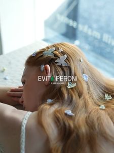 EVITA PERONI | " Butterfly and Shadow" Series Rosemary Snap clip | Female Hair Clip | Klip Rahang | Hair Accessories