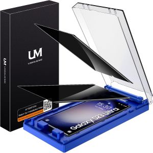 UniqueMe 2 Pack for Samsung Galaxy S23 Ultra Privacy Screen Protector Dust-Free Kit Auto-PositioningBubble Free Easy installation 3D Curved Full CoverageNot GlassSupport Fingerprint Unlock
