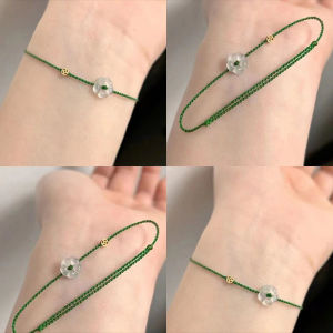 Hmeme Fashion Creative Lucky Rich Flower Hand Rope Ring For Women Men Adjustable Handmade Braid Bracelets Jewelry Couple Gifts