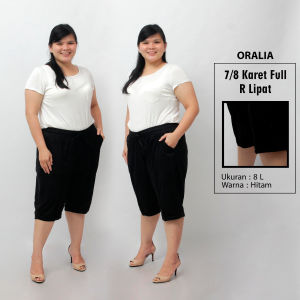 Celana jumbo K1 karet full R lipat / baggy pant jumbo / celana pendek model