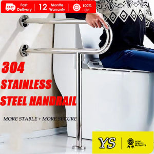 Toilet Grab Bars 24 Inch Stainless Steel Handicap Rail for Bathroom Handicapped Handrail Handles Toilet Safety Rail Bathroom Bars for Elderly Wall Mounted Toilet Bars Shower Assist Aid