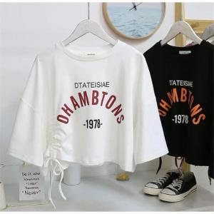 AMANAH FASHION - ATASAN WANITA OVERSIZE DHAMBTONS OVERSIZE CROP SERUT FIT XL CROP TOP TERBARU ATASAN WANITA KEKINIAN / Fashion Wanita Crop Motif Kekinian