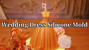 Flexible Silicone Mold For Wedding Dress Princess Skirt 3D Lace Design Ideal For Crafting And Scented
