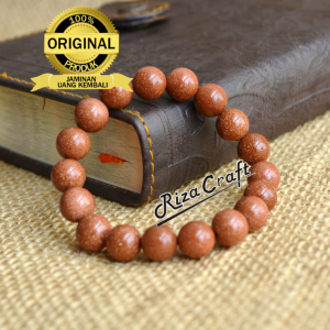 Gelang Tangan Fashion Batu Akik Pasir Emas Alam Natural