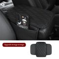 ROLL Portable Center Console Armrest Cushion Height Increasing Multifunctional Storage Box Convenient PU Leather Armrest Pad Car. 