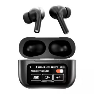 ANC Smart In-Ear Earbuds ENC Function Wireless Touch Screen Stereo Sound Digital Display for Sports