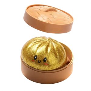 MAOMEI STORE Bóng bột mềm Đồ chơi bóp hình bánh bao hấp Độ đàn hồi thấp Có thể bóp được Đồ chơi giảm căng thẳng cảm giác Thực phẩm mô phỏng Có thể tái sử dụng Đồ chơi hồi phục chậm Máy tính để bàn văn phòng tại nhà