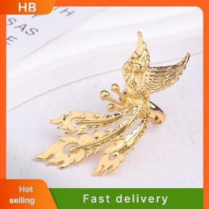 HB Luxury Phoenix Rings For Men Women Engagement Wedding Ring Bride Jewelry Chinese Style Ring Gifts