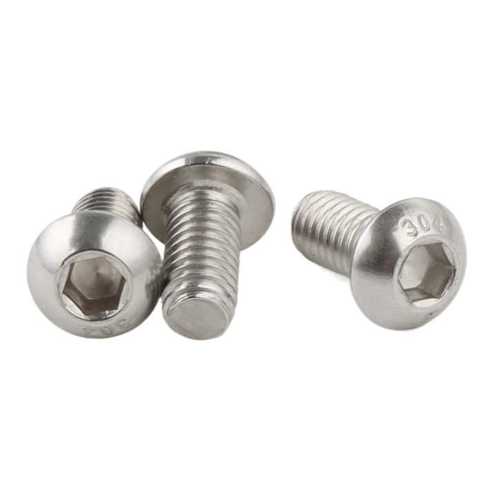 Stainless Steel 304 Socket Button Screw Mushroom Head Screw DIY Skru M4 ...