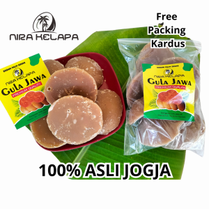 Gula Jawa 1kg Asli Nira Kelapa Jogja Super Premium Murni Tradisional Warna Merah Coklat  Bulat Batok Original Untuk Minuman dan masak