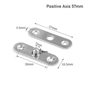 ANANAA 75mm-150mm Bản lề xoay cửa Thép không gỉ Xoay 360 độ Trục định vị Ẩn Chịu lực Trục lệch tâm trục dương Tủ cửa tủ