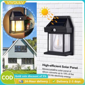 VIVOLILV 【Delivery 2-3 days】 💡💡 4pcs new solar lights outdoor tungsten wall lights courtyard induction lights garden villa night lights waterproof lighting