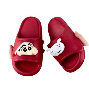 GOOTRADES Cartoon Crayon Shin-chan Slippers Platform 3D Crayon Shin-chan Thick Soled Slippers Funny Anime Slides Sandals Women
