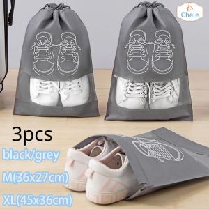 ThaiWOW ถุงใส่รองเท้าแบบหูรูด กันฝุ่นกระเป๋ารองเท้ากันน้ํา พกพาง่าย ถุงเก็บรองเท้า ถุงใส้ของอเนกประสงค์