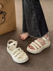 VIDEO THẬT Giày sandal nữ mã RC TAM quai PHỒNG ngang khuy cài xinh đơn giản nhẹ nhàng cá tính đẹp đế cao đi chơi học