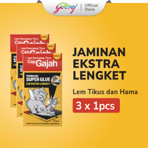 [Paket Promo Beli 3] Lem Perangkap Tikus Cap Gajah Trap X-Glue 60gr - Lem Tikus Super Lengket