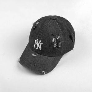 Mũ Lưỡi Trai Jean Thêu NY Rách Bụi From Chuẩn Lòng Sâu.