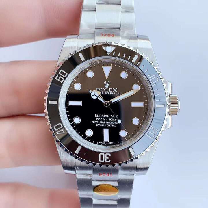 Noob Factory v10 R0lex Submariner 114060 No Date SS 904L Black Dial Swiss 3130 Lazada.vn