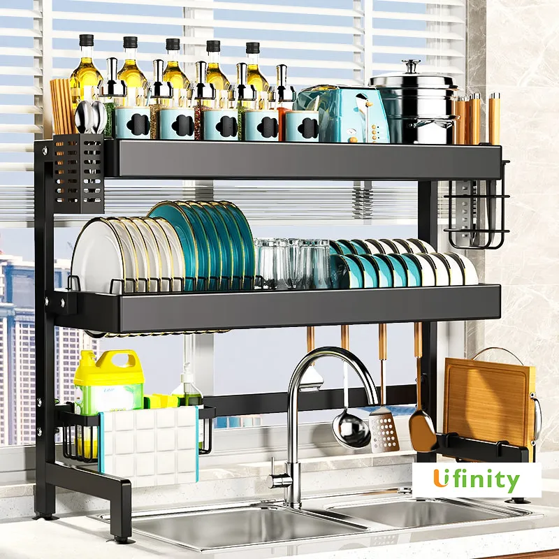 Kitchen Organizer Tier Dish Rack With Draining Tray Tier Kitchen