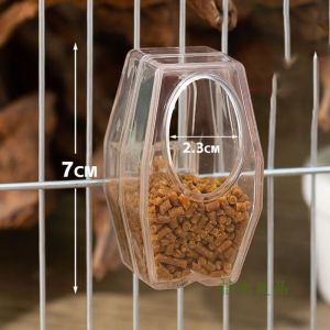 YAZHE Wall Hanging Bird Food Cup Anti Splashing Transparent Parrot Feeder Drinker Bird Food Container Detachable Bird Feeding Bowl For Cage