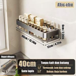 Rak Bumbu Dapur Dinding Kitchen Rack Tempat Pisau Rak Gantung Rak Dapur Cat Coating Anti Panas Dan Anti Karat Bisa Dicuci