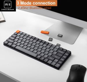 Keychron K3 Max QMK/VIA Custom Ultra-Slim Wireless Mechanical Keyboard 2.4 GHz/Bluetooth/Wired 3-Mode 75% Layout Programmable RGB Backlit Aluminum Frame Gaming Keyboard for Mac Windows