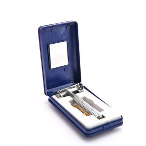 Classic Beard Shaver Stainless Steel Men Shaver Double-Edged Razor Shaver With Brush And Travel Box