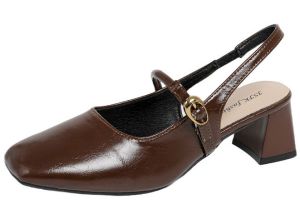 JSJK Mary Jane Versatile Block Heel Sandals Womens Fairy Style Buckle One-Strap High Heels #815