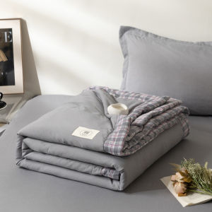 Dansunreve Washed Cotton Comforter Plain Quilt Soft Skin-friendly Blanket Air-condition Quilt/Duvet 被子