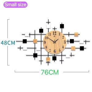 New Nordic Simple Watch Living Room Solid Wood Wall Clock Home Decoration Silent Clock Creative Electron