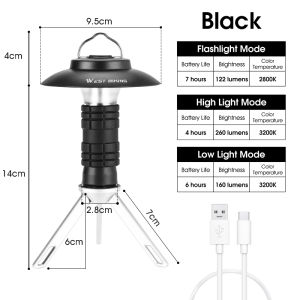 WEST BIKING Đèn Cắm Trại Ngoài Trời Đèn Lều Cắm Trại LED Sạc USB Đèn Khẩn Cấp Treo Di Động