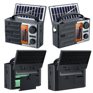 [ VKTECH ] AM FM SW Solar Radio with LED Torch and Bluetooth Audio for Hiking and Emergency Use