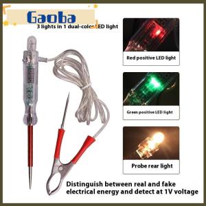 gaoba เครื่องทดสอบแรงดันไฟฟ้า6V-36V ปากกาโพรบไฟ LED แบบสองสีเครื่องมือทดสอบวงจรไฟรถยนต์เครื่องมือซ่อมวงจรอัตโนมัติ