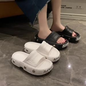 [Free Shipping] Paris-Style Slip-On Sandals With Thick Soles And A Platform Design Available In MenS And WomenS Styles New Summer Collection For Outdoor Wear
