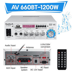 5000W Power Amplifier Home Music Speakers Bluetooth Digital Amplifiers Audio 2 Channel Hifi Stereo Audio Amplifier