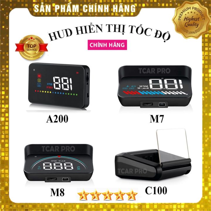 BỘ HUD Ô TÔ A200 HUB M8 M7 HIỂN THỊ TỐC ĐỘ LÊN TRÊN KÍNH LÁI | Lazada.vn