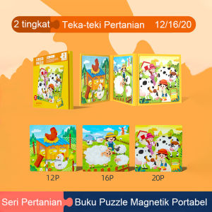 V.TOP Mainan Buku Puzzle Magnet 3 In 1 Dengan 5 Step Variasi / Booklet Magnetic Puzzle 3 In 1 / Leveled Puzzle 5 Step / Mainan Anak Puzzle Magnet