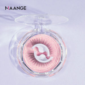 (No Need to Use Glue)MAANGE 13 Type 1PCS 3D Fiber Imitation Mink False Eyelashes Natural False Eyelashes Pure Handmade Self-Adhesive False Eyelashes False Eyelashes Curled Long Easy to Wear Various Styles