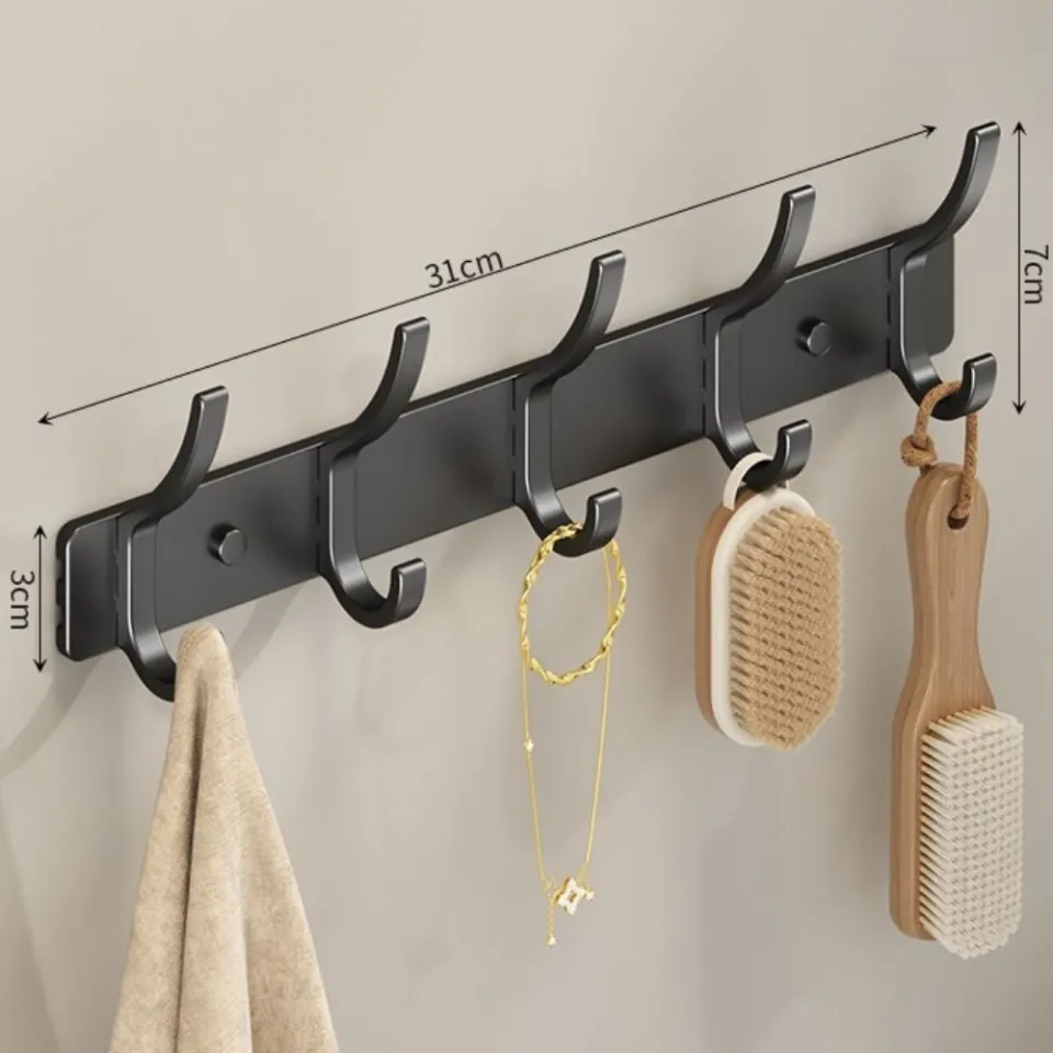 【COD/Original】Heavy Duty Clothes Coat Hooks Wall Rack Strong Load-bearing  Towel Hooks Modern Stainless Steel Wall Mounted Door Hanger Door