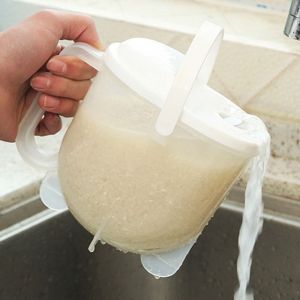WENTIVV Quick Cleaning Convenient Washing Device Colander with Bowl Strainer Kitchen Cooking Wash Rice Sieve Rice Washer Clean Machine Rice Device