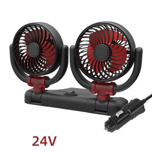 Quạt đôi gấp gọn quay 360 độ không che khuất tầm nhìn khi lái