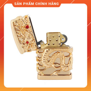 Quẹt Bật Lửa Rồng Quấn Ôm Ngọc Chief CF0984J Dùng Xăng Bấc Đá Chuyên Dụng - Nhiều Màu (KHÔNG CÓ XĂNG)