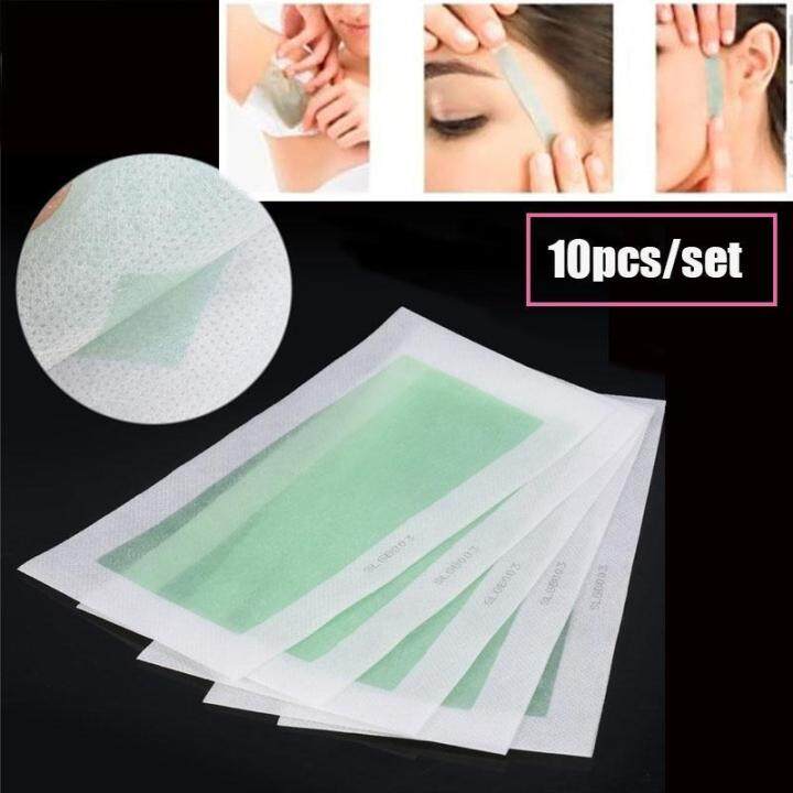 10 Pcs Hair Removal Wax Paper Double Side Cold Wax Strips Paper